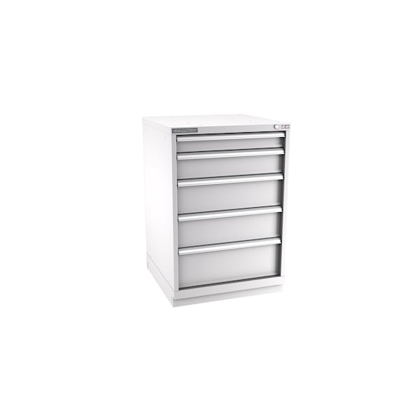 Champion Tool Storage Modular Tool Cabinet, 5 Drawer, Light Gray, Steel, 28 in W x 28-1/2 in D x 41-3/4 in H S18000501ILCFTB-LG - main